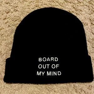 “Board out of my mind” vans beanie